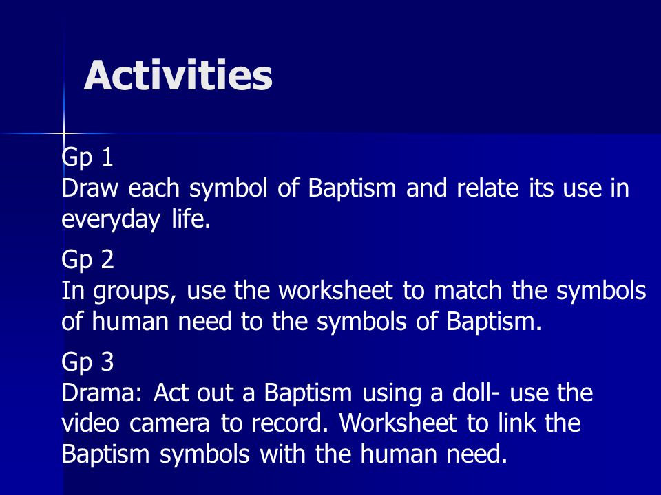 catholic baptism symbols worksheet