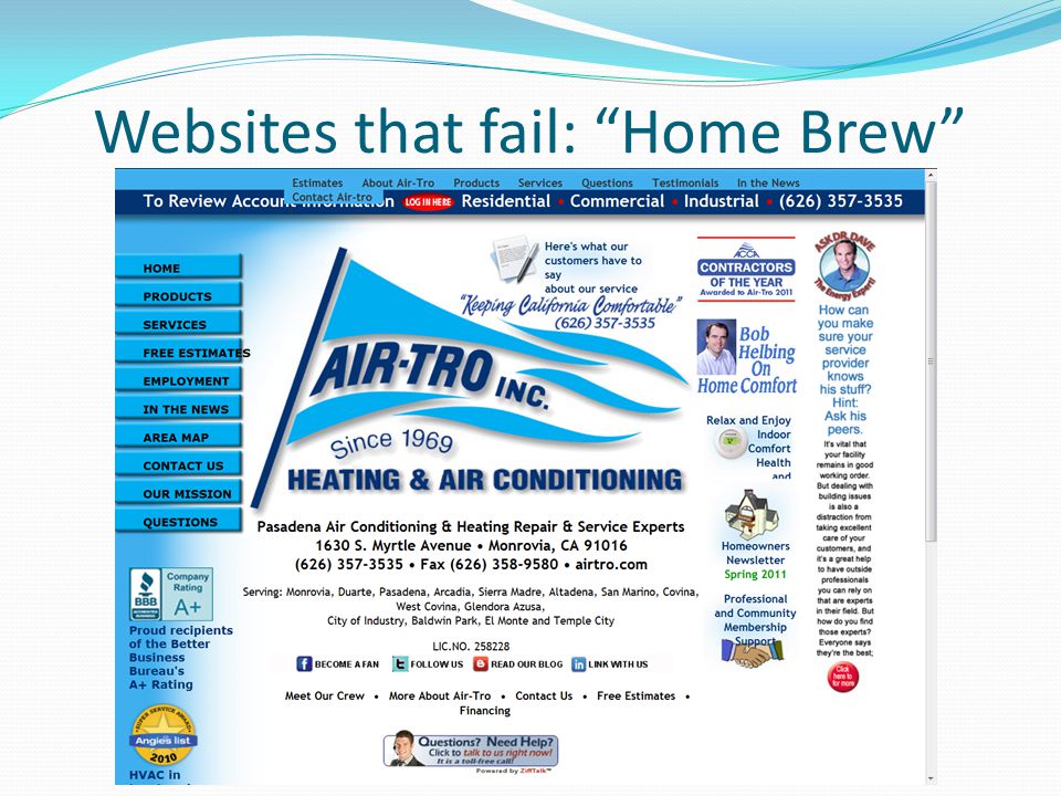Websites that fail: Home Brew