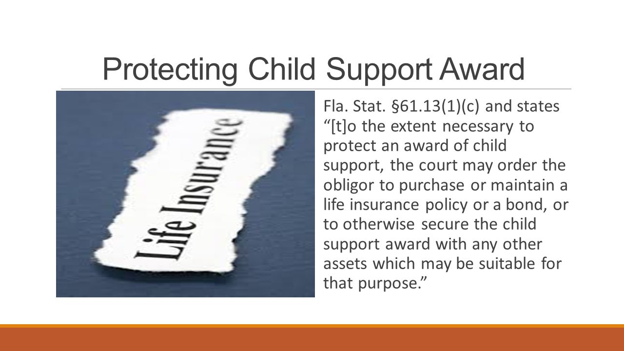 Protecting Child Support Award Fla. Stat.
