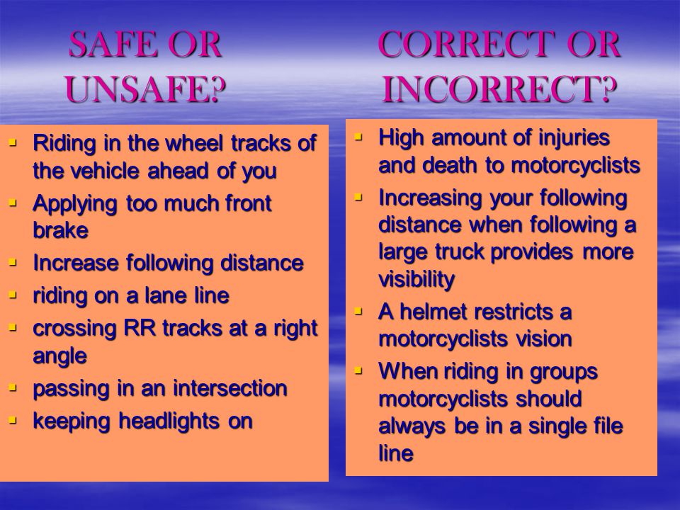 How can motorcyclists protect themselves.