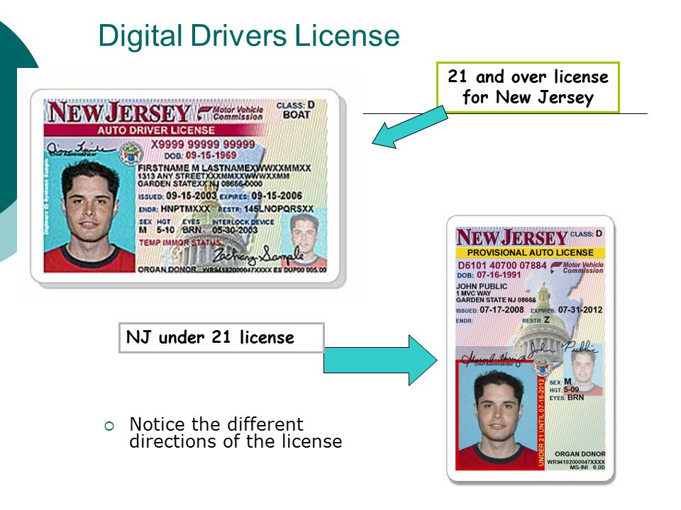 NJ Driver License System And the Driving Test. Laws governing licenses  A  motorist who operates a vehicle must always carry: 1. License/permit 2.  Proof. - ppt download