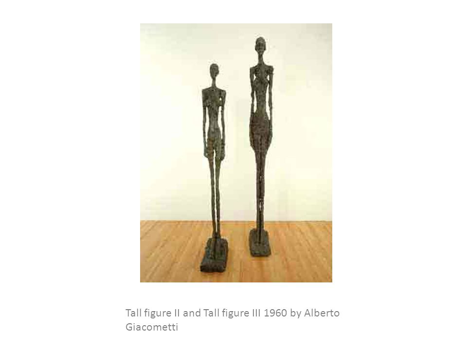 Tall figure II and Tall figure III 1960 by Alberto Giacometti