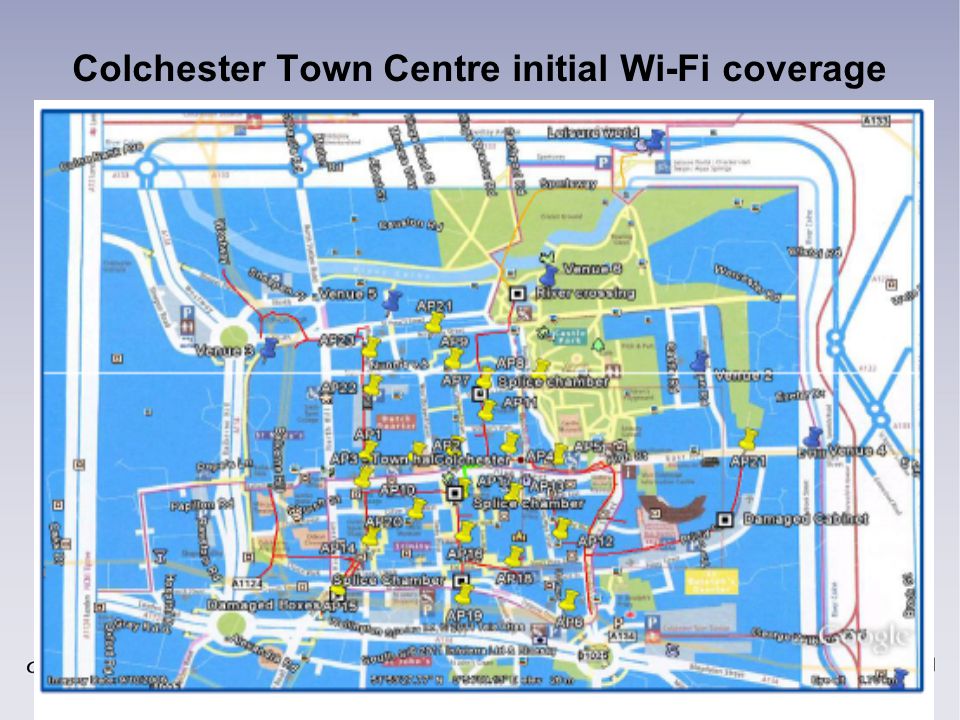 Colchester Town Centre initial Wi-Fi coverage