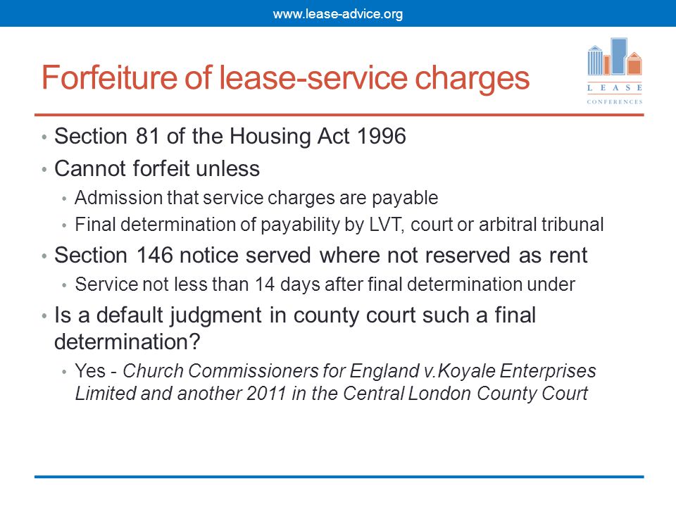 Service Charges and Ground Rent Christopher Last and Nadeem Hussain  Leasehold Advisory Service. - ppt download