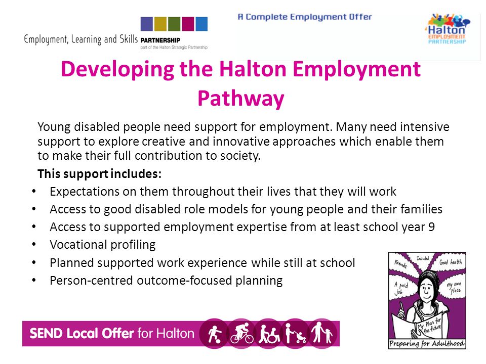 Young disabled people need support for employment.
