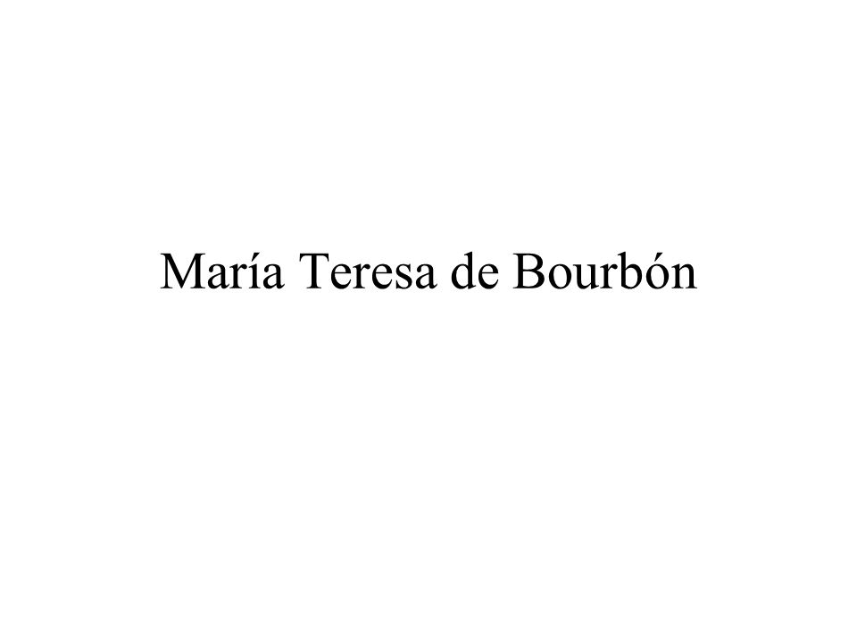María Teresa de Bourbón