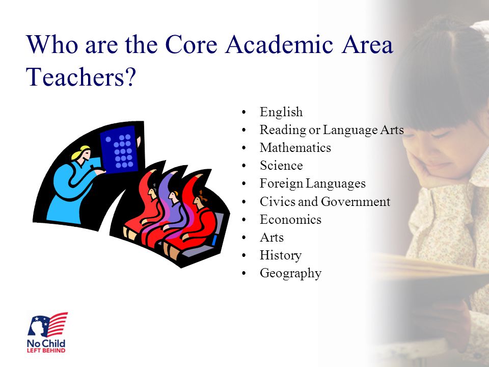 Who are the Core Academic Area Teachers.