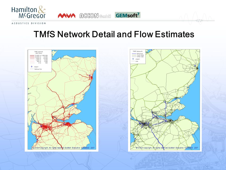 TMfS Network Detail and Flow Estimates © Crown copyright.