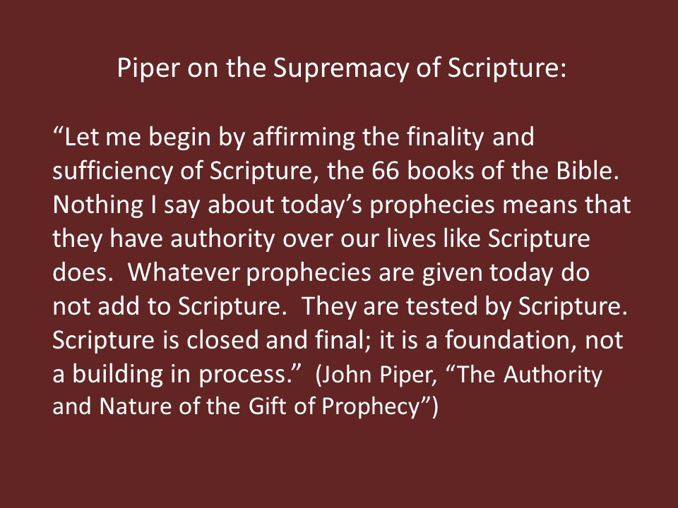 what is the gift of prophecy john piper