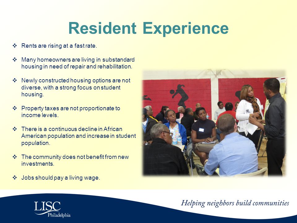 Resident Experience  Rents are rising at a fast rate.