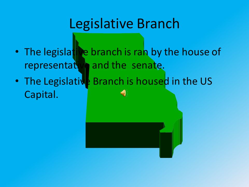 Executive branch The Executive Branch is ran by the president.