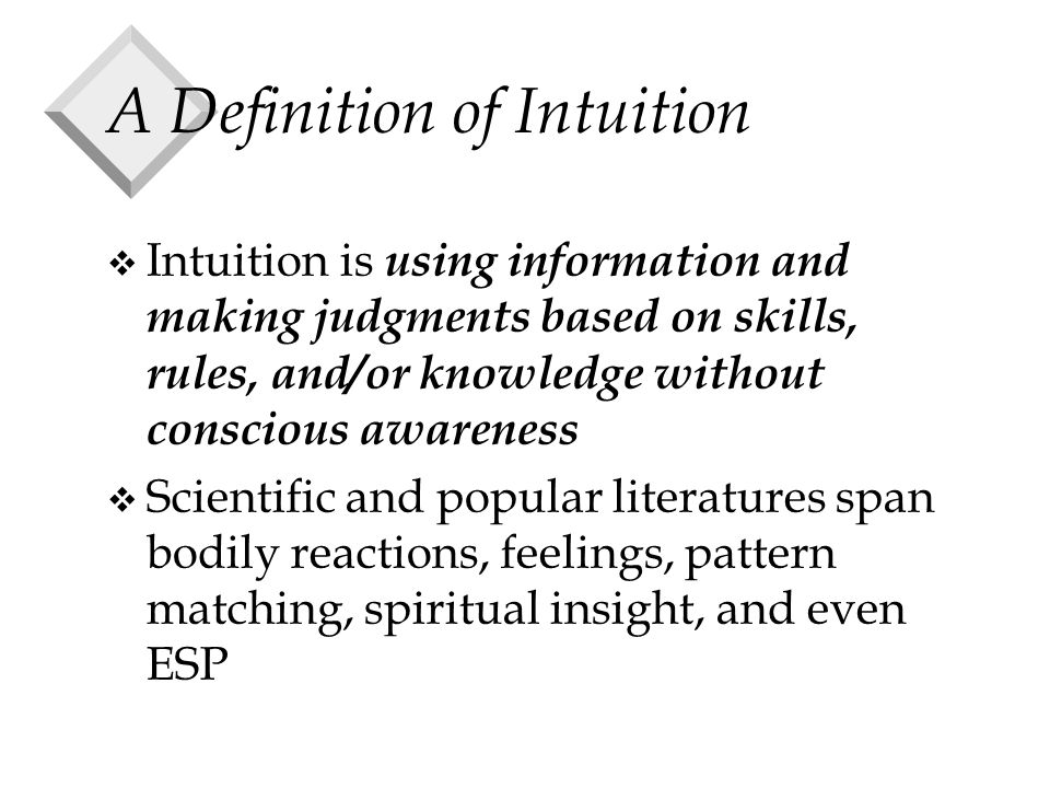 Intuitive meaning