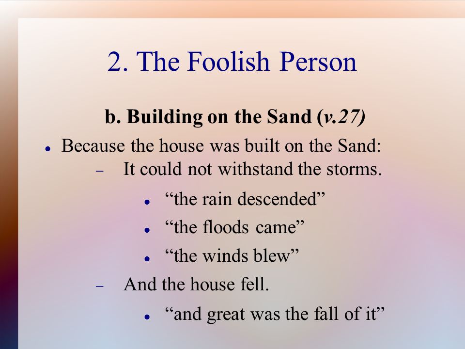 2. The Foolish Person b.