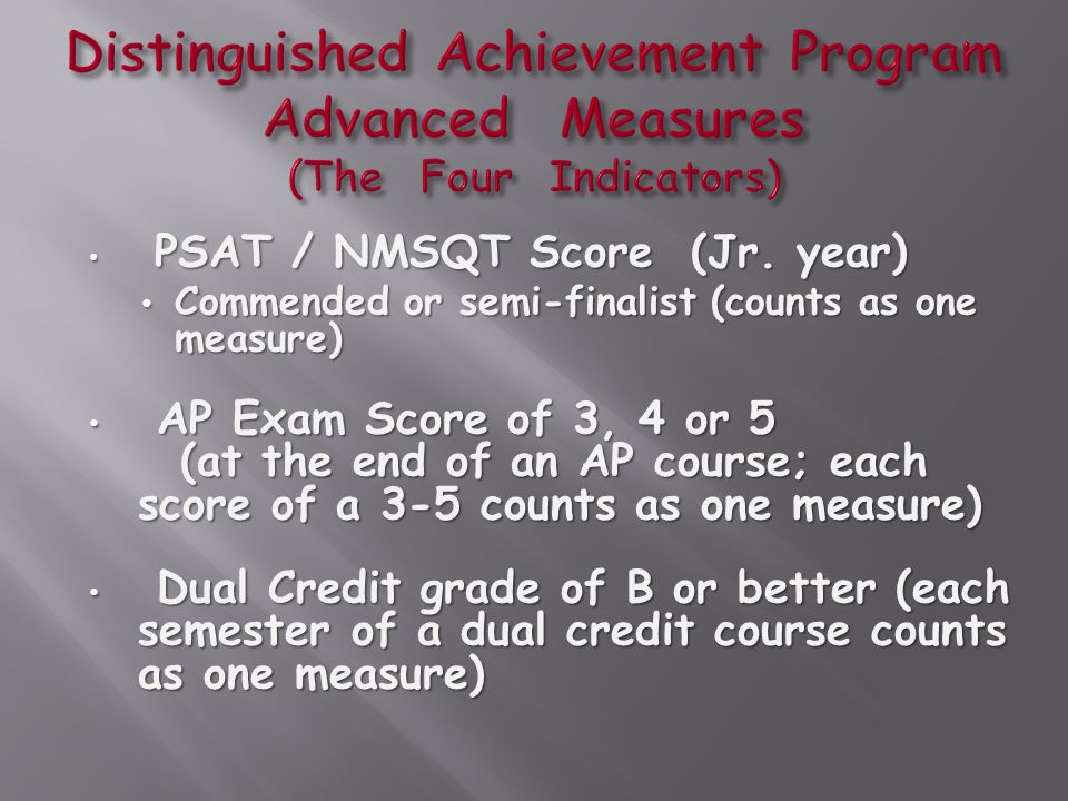 PSAT / NMSQT Score (Jr. year) PSAT / NMSQT Score (Jr.