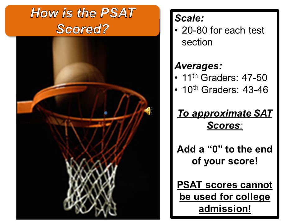 Your PSAT Score Report: Contains information to help you improve your academic skills.
