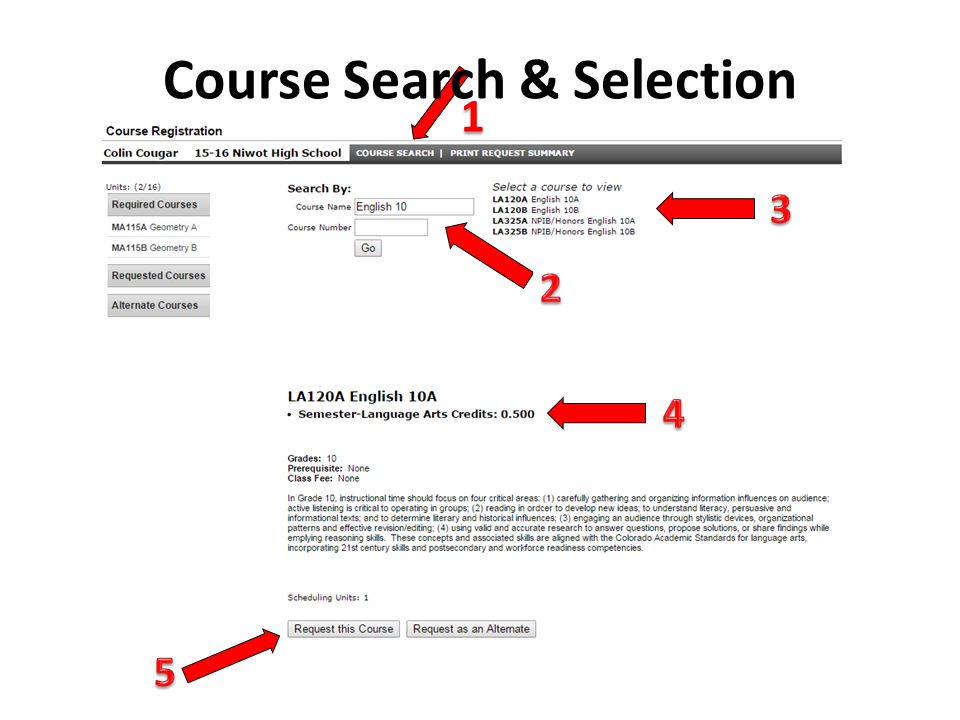 1 Course Search & Selection