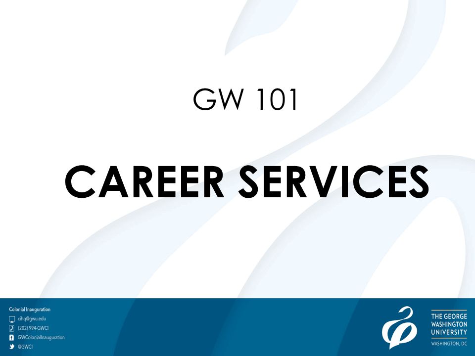 GW 101 CAREER SERVICES