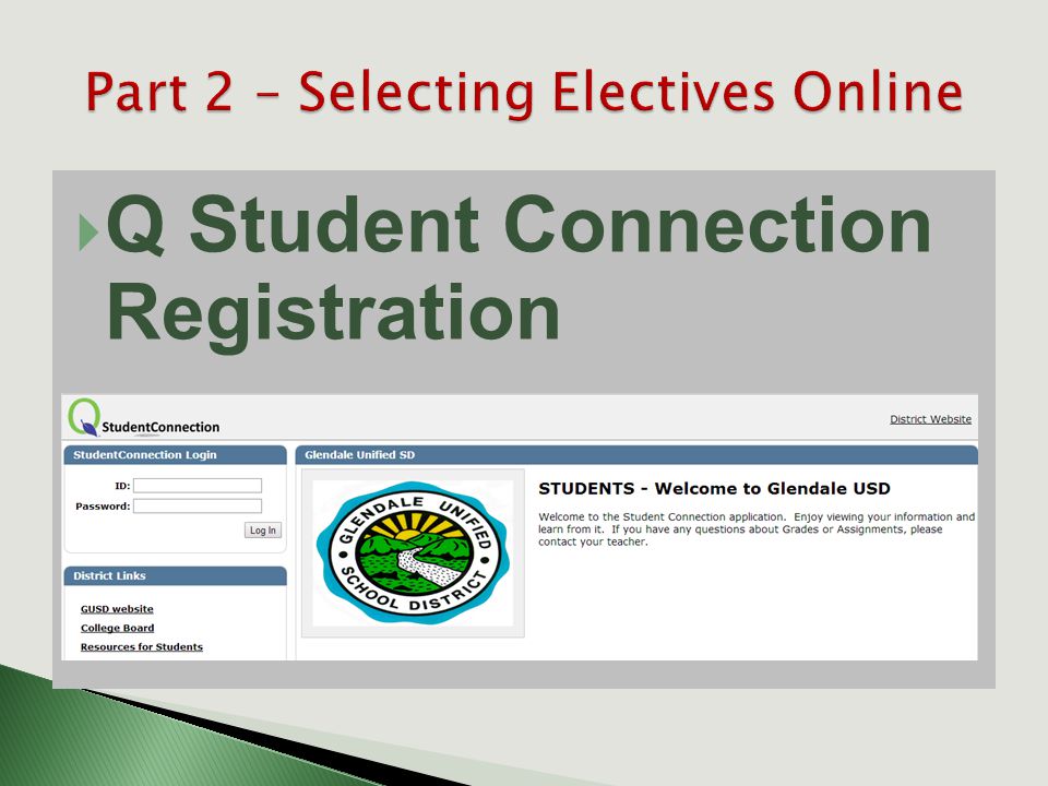  Q Student Connection Registration