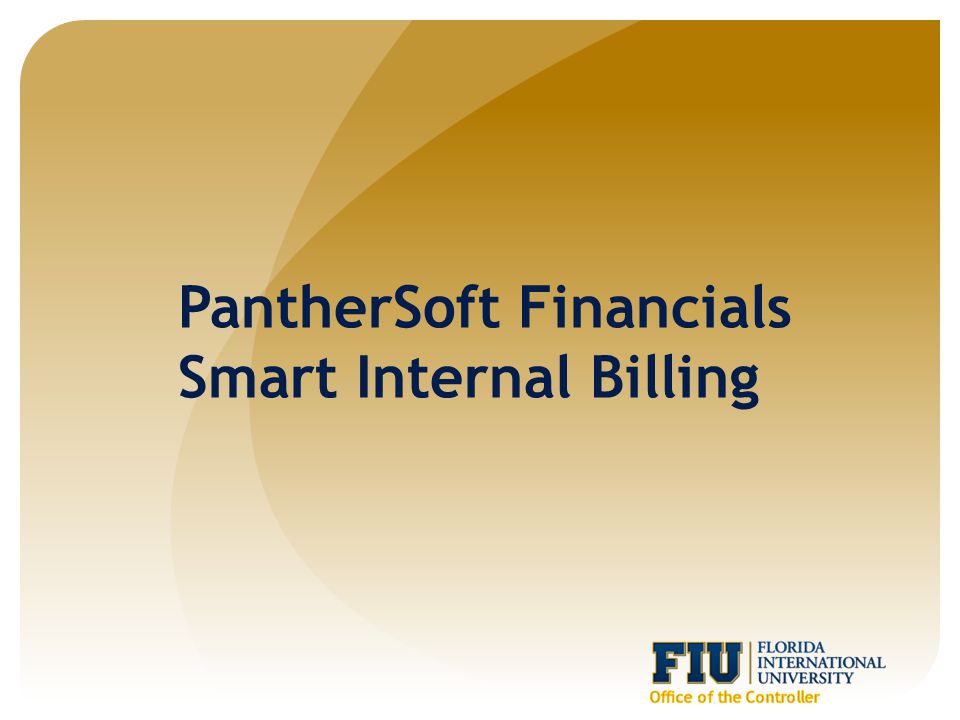 PantherSoft Financials Smart Internal Billing