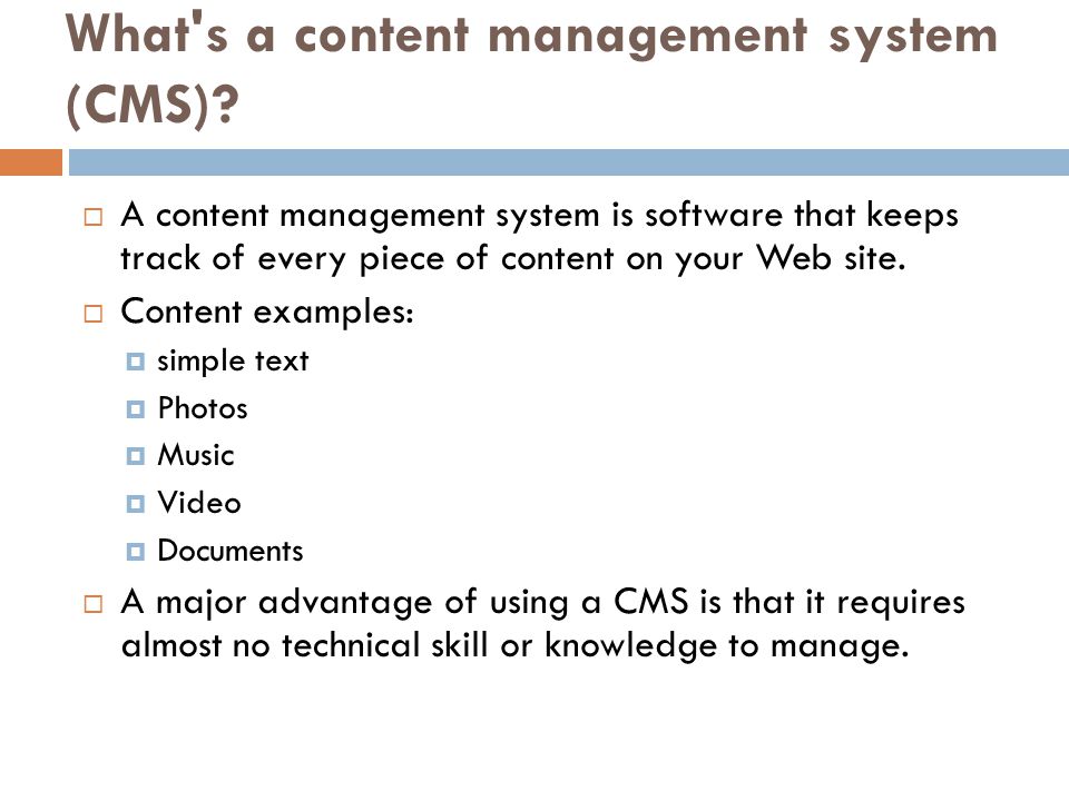 What s a content management system (CMS).