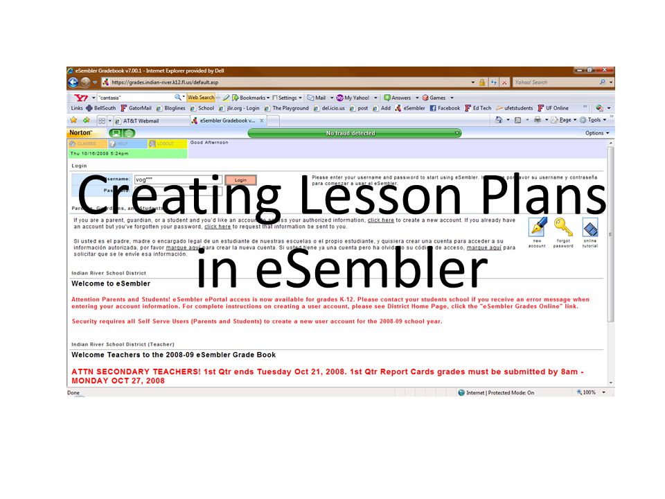 Creating Lesson Plans in eSembler