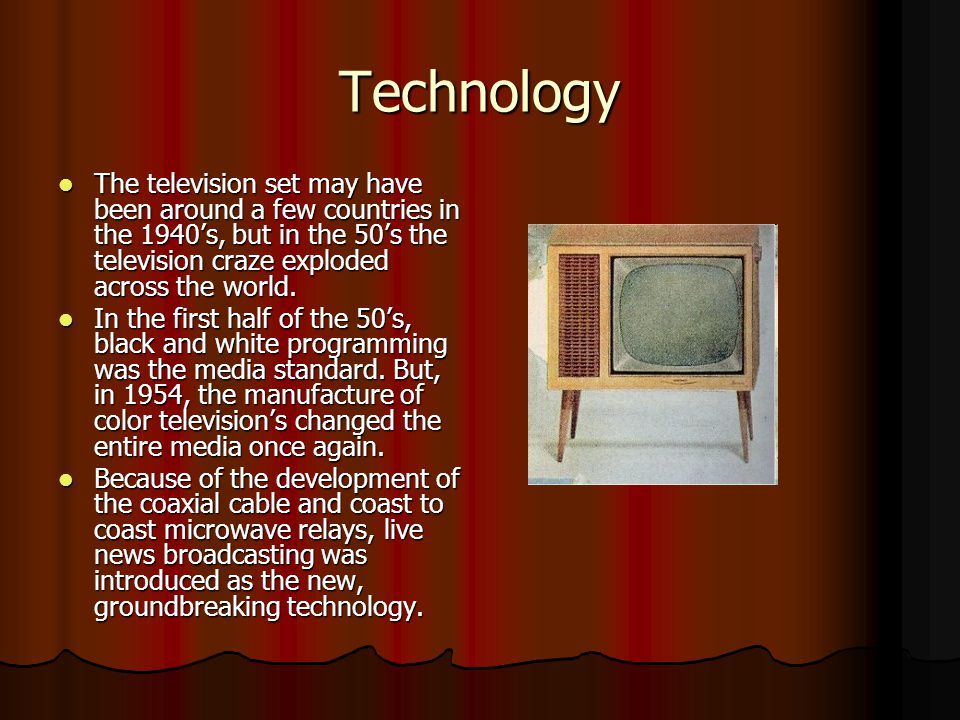 impact of television in the 1950s