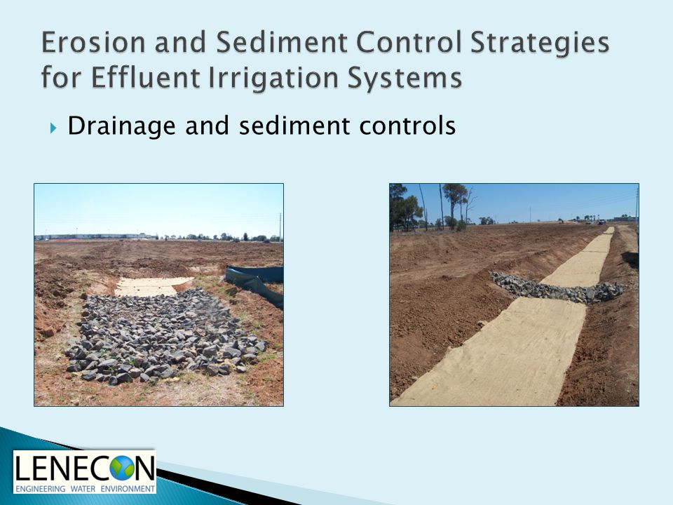  Drainage and sediment controls