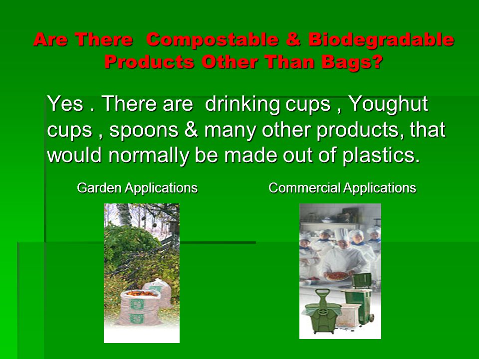 Are There Compostable & Biodegradable Products Other Than Bags.