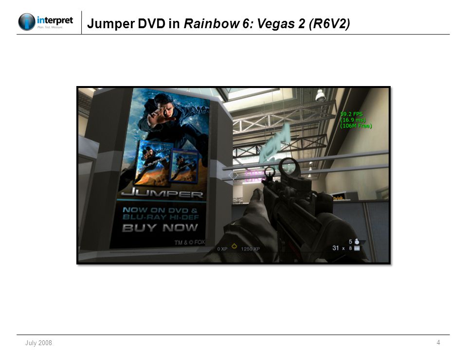 4 July 2008 Jumper DVD in Rainbow 6: Vegas 2 (R6V2)