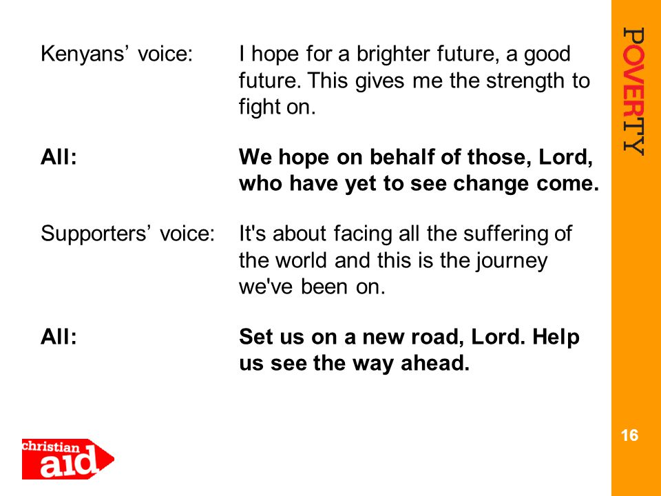 Kenyans’ voice:I hope for a brighter future, a good future.