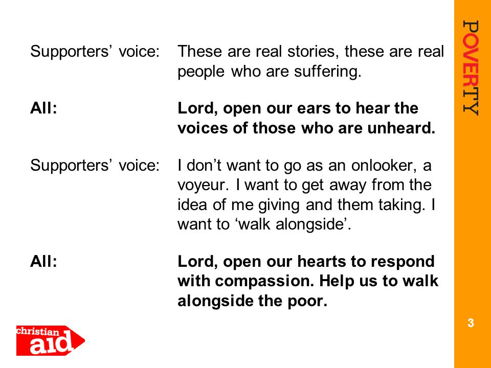 Supporters’ voice: These are real stories, these are real people who are suffering.