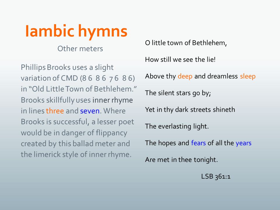 The most common form on English poetry is the iambic foot, consisting of an  upbeat (weak) followed by an accent (strong). - ppt download
