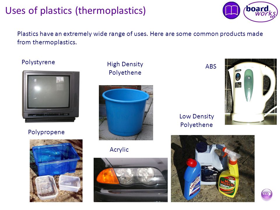 Plastics have an extremely wide range of uses.