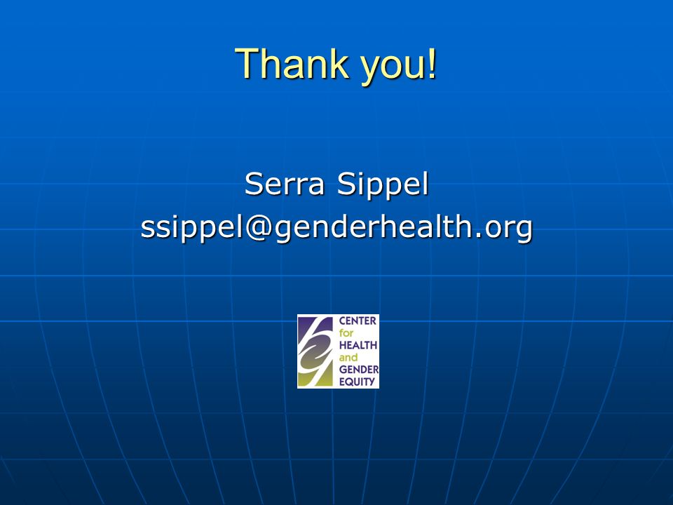 Thank you! Serra Sippel