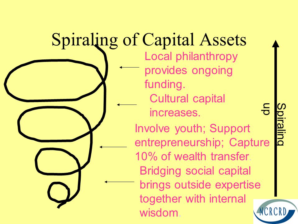 Spiraling of Capital Assets Bridging social capital brings outside expertise together with internal wisdom.