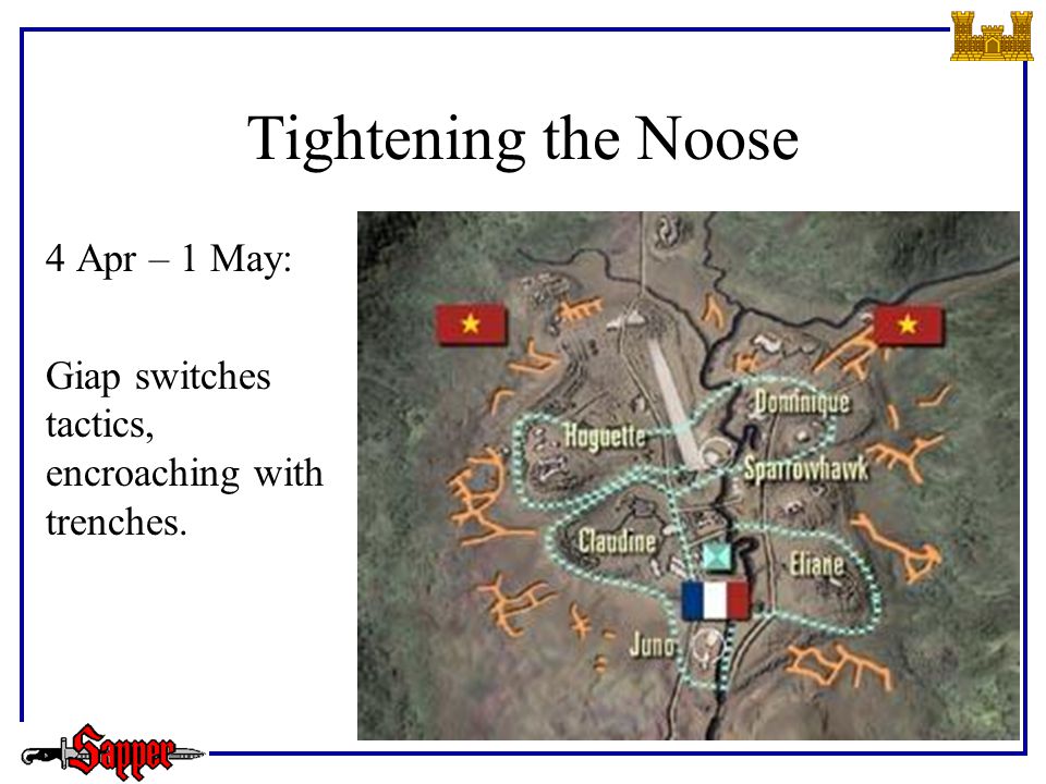 Tightening the Noose 4 Apr – 1 May: Giap switches tactics, encroaching with trenches.