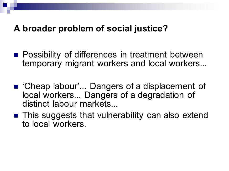 A broader problem of social justice.