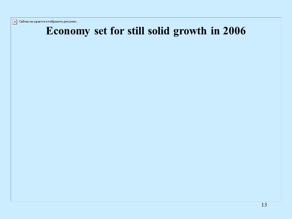 13 Economy set for still solid growth in 2006