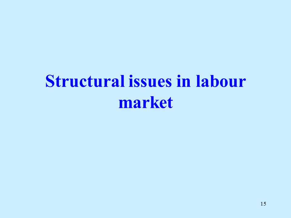 15 Structural issues in labour market