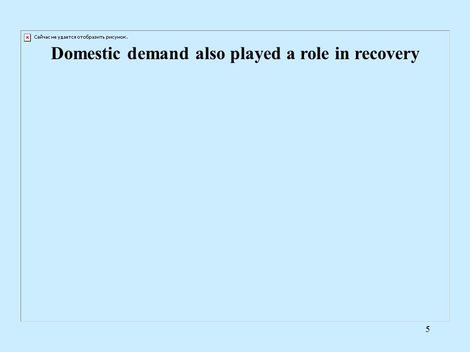 5 Domestic demand also played a role in recovery