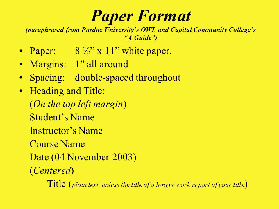 essay formating