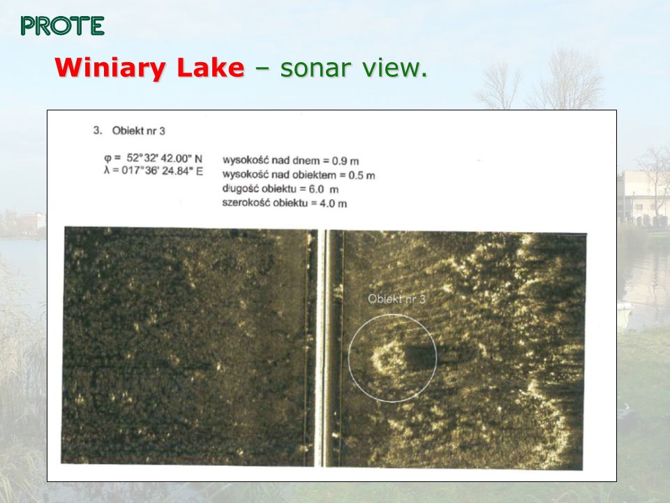 Winiary Lake – sonar view.