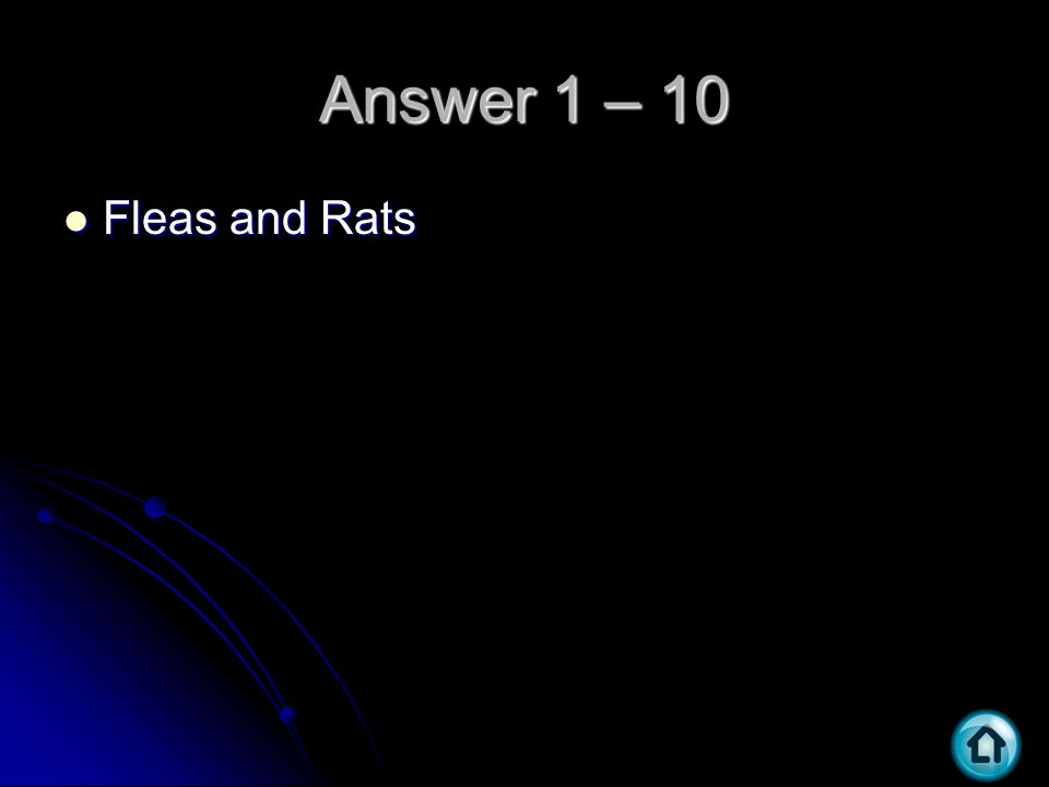 Answer 1 – 10 Fleas and Rats Fleas and Rats