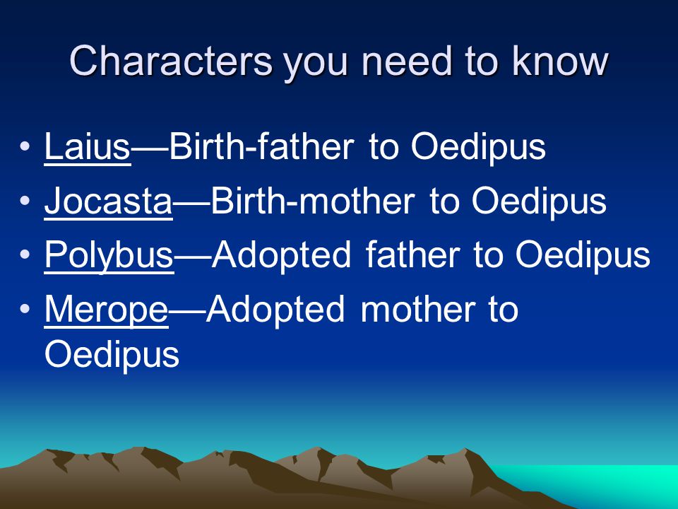 oedipus adopted parents