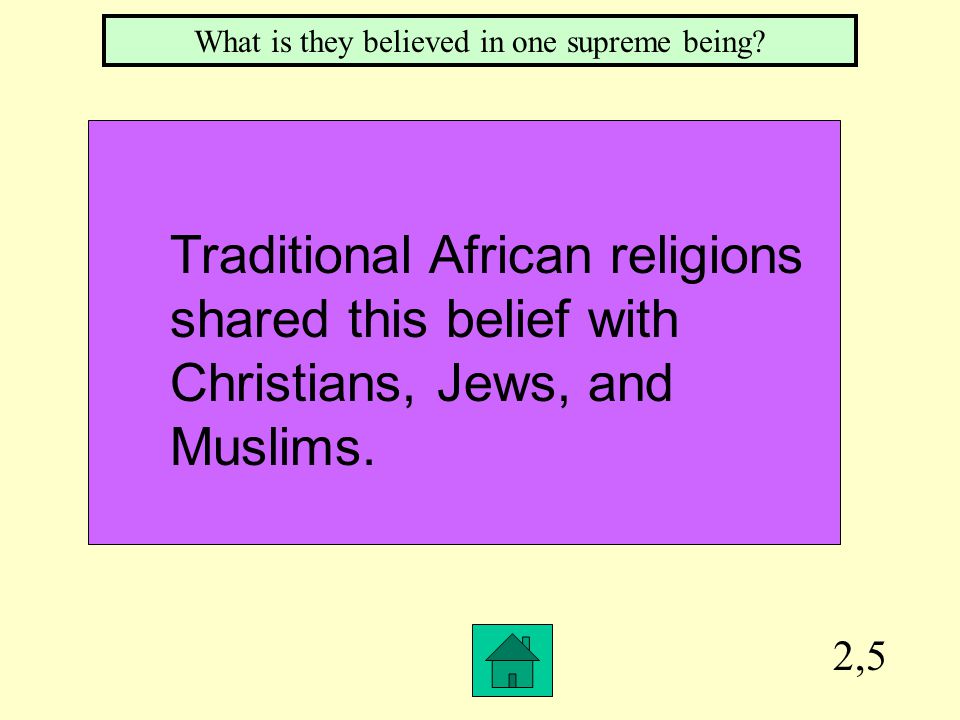 1,5 What is traditional African religion.