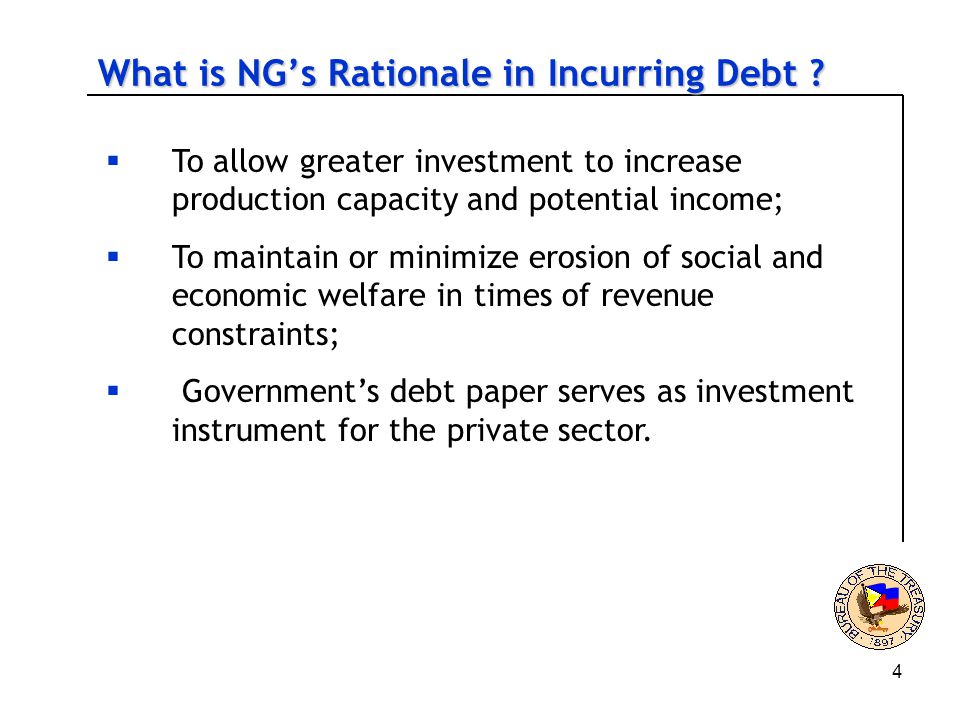 4 What is NG’s Rationale in Incurring Debt .