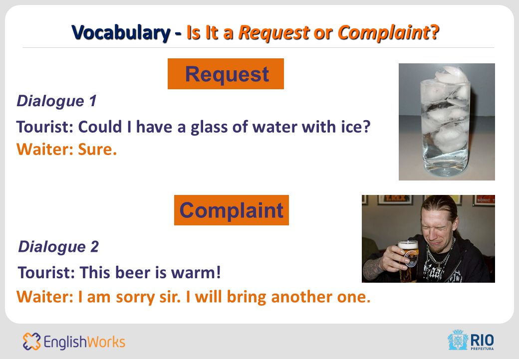 Vocabulary - Is It a Request or Complaint.