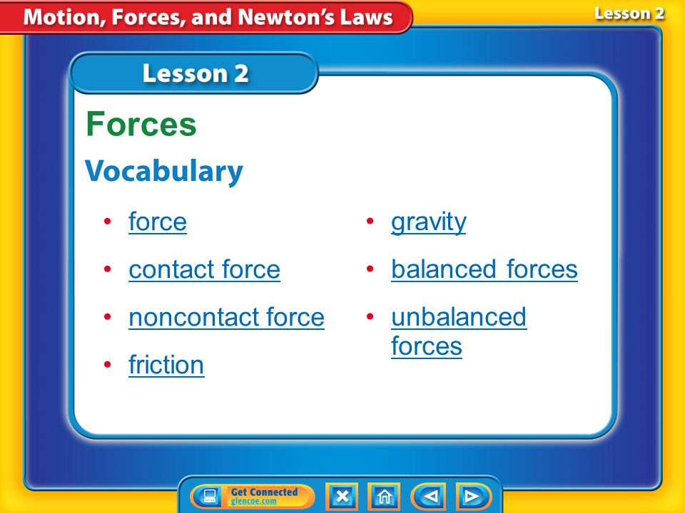 Lesson 2 Reading Guide - KC How do different types of forces affect objects.