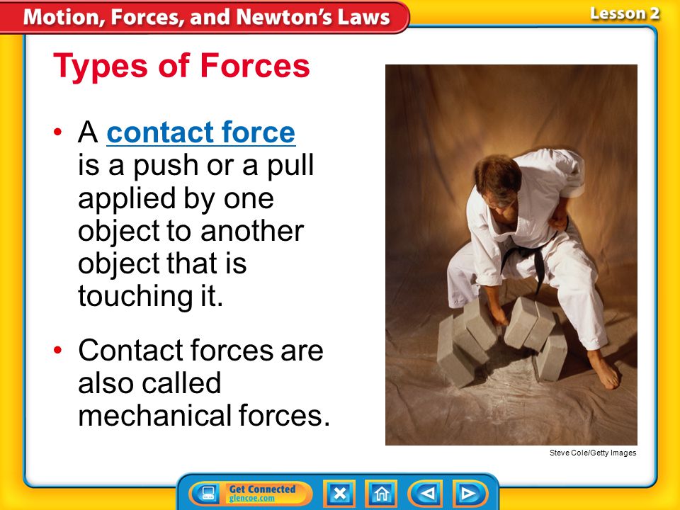 Lesson 2-1 A push or pull on an object is a force.force A force has both size and direction.