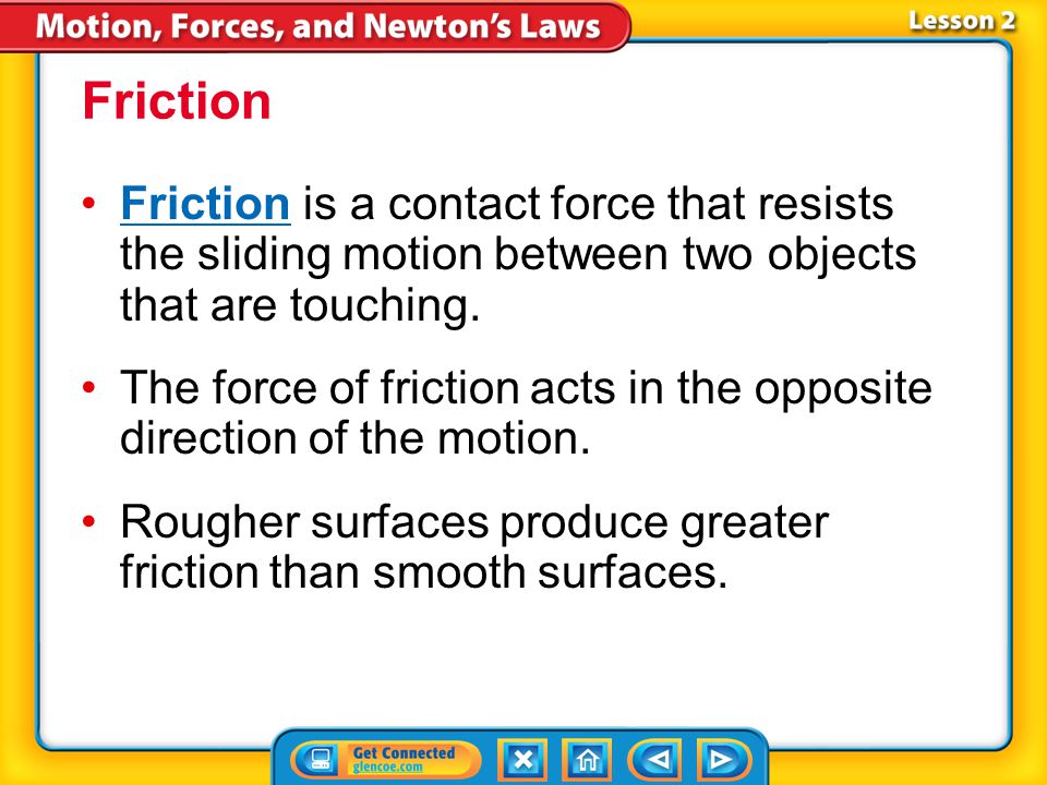 Lesson 2-2 What is the difference between the way contact and noncontact forces affect objects.